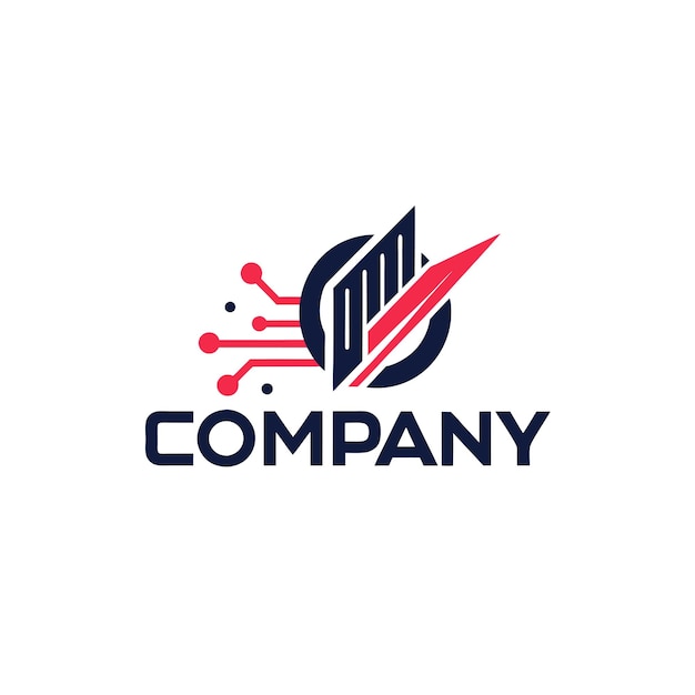 Ilustración vectorial de diseño creativo de logotipo para Tech Startup Company