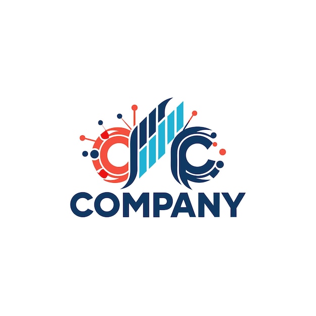 Ilustración vectorial de diseño creativo de logotipo para Tech Startup Company