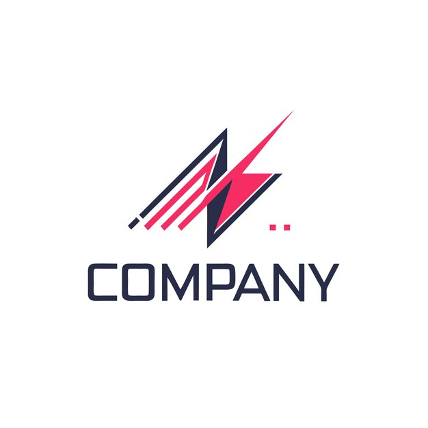Ilustración vectorial de diseño creativo de logotipo para Tech Startup Company