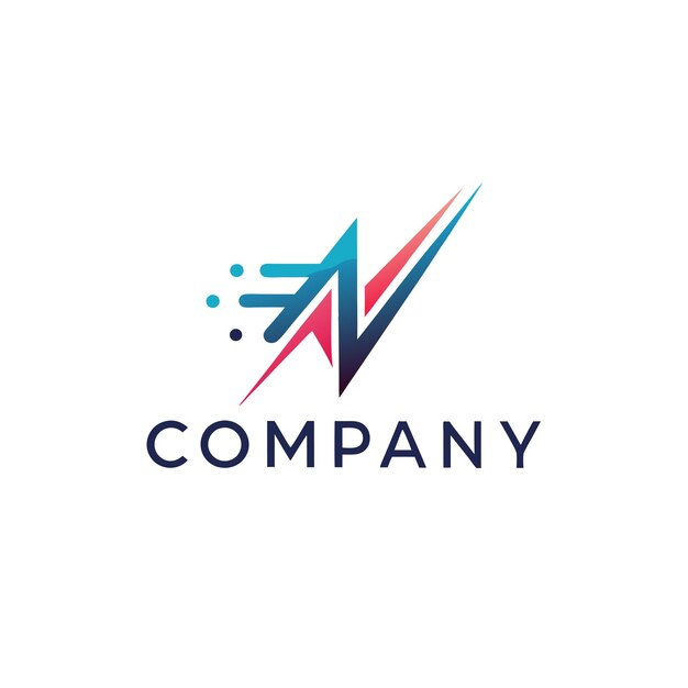 Ilustración vectorial de diseño creativo de logotipo para Tech Startup Company