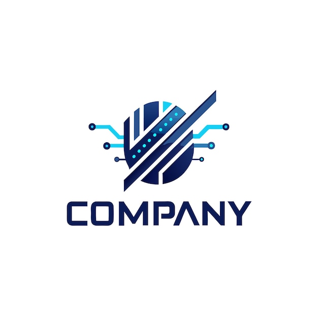 Ilustración vectorial de diseño creativo de logotipo para Tech Startup Company