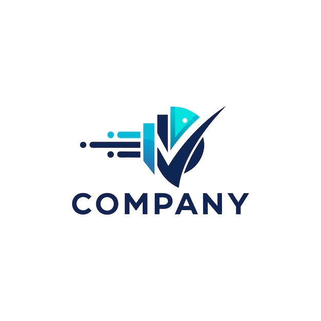 Ilustración vectorial de diseño creativo de logotipo para Tech Startup Company