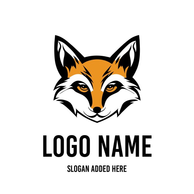 Ilustración vectorial de diseño creativo de logotipo para un zorro abstracto