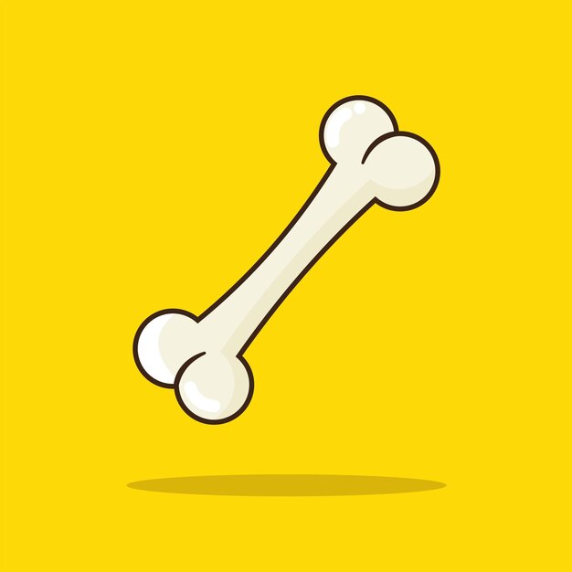 Ilustración vectorial del diseño de dibujos animados de huesos de mascotas