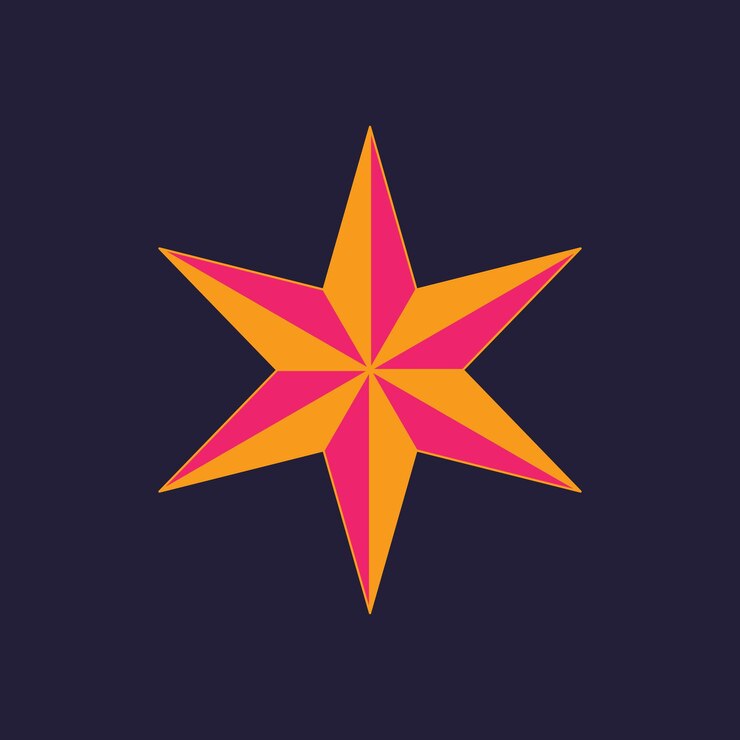Ilustración vectorial de diseño de estrellas gradientes