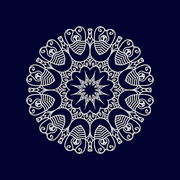 Ilustración vectorial del diseño de fondo de la flor Mandala