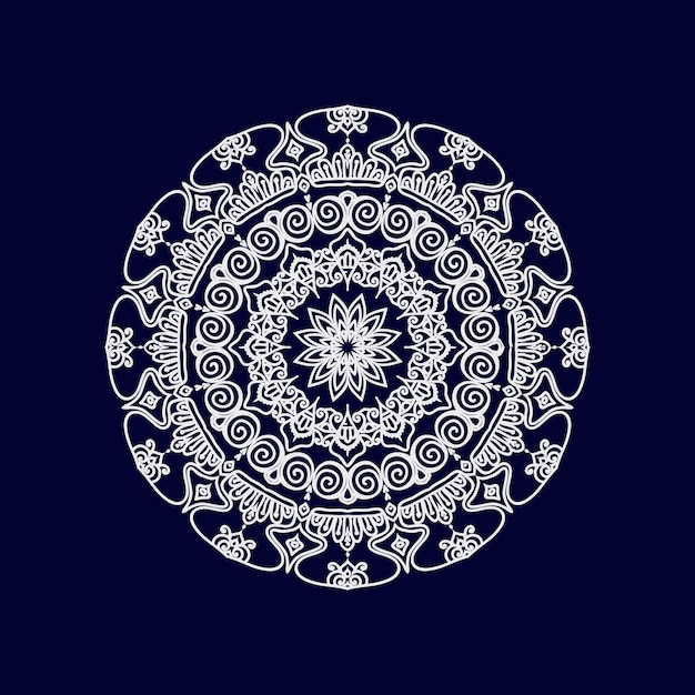 Ilustración vectorial de diseño de fondo del patrón de Mandala