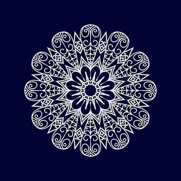 Ilustración vectorial de diseño de fondo del patrón de Mandala
