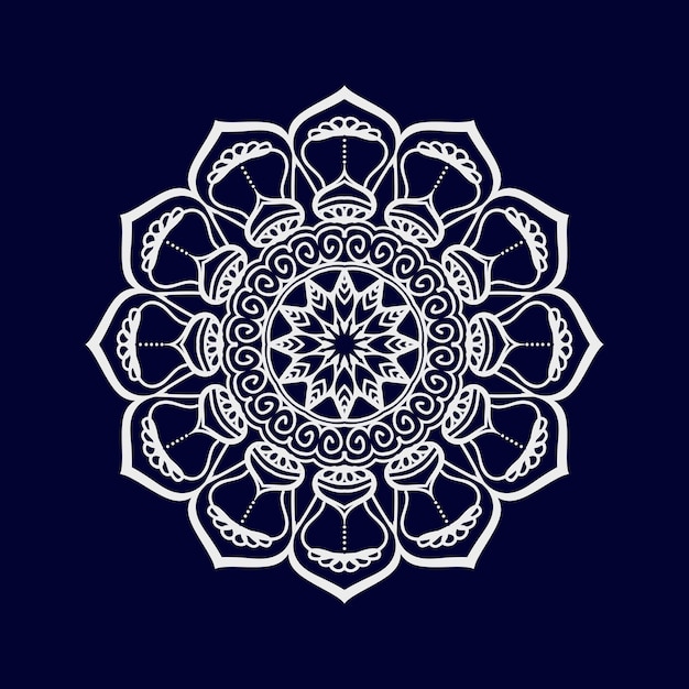 Ilustración vectorial de diseño de fondo del patrón de Mandala