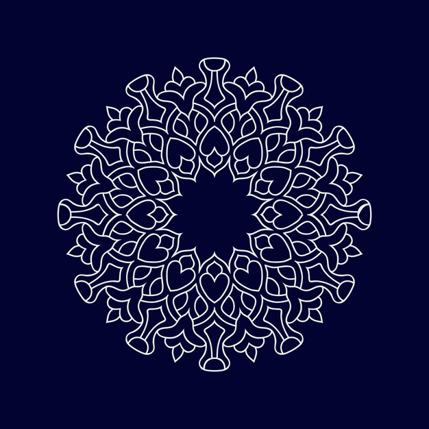 Ilustración vectorial de diseño de fondo del patrón de Mandala