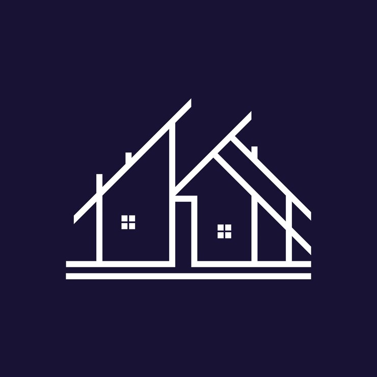 Ilustración vectorial del diseño gráfico del logotipo del edificio