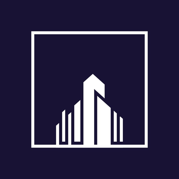 Ilustración vectorial del diseño gráfico del logotipo del edificio