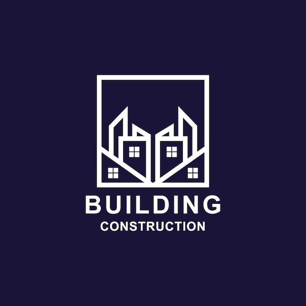 Ilustración vectorial del diseño gráfico del logotipo del edificio