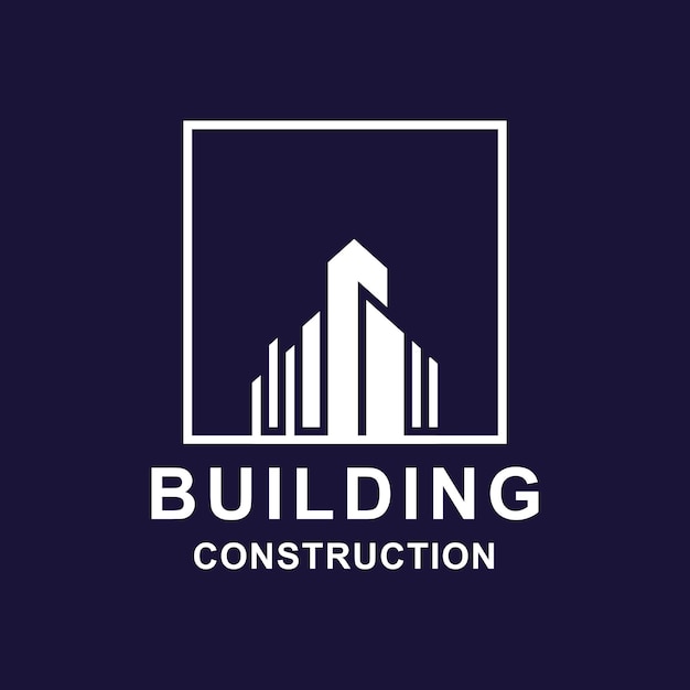 Ilustración vectorial del diseño gráfico del logotipo del edificio