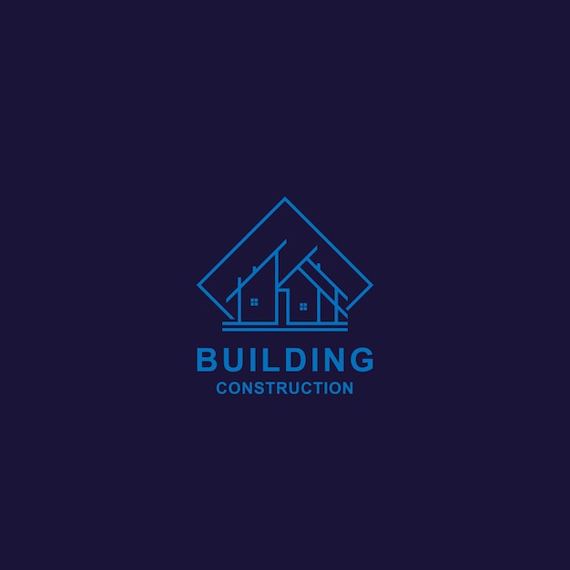 Ilustración vectorial del diseño gráfico del logotipo del edificio