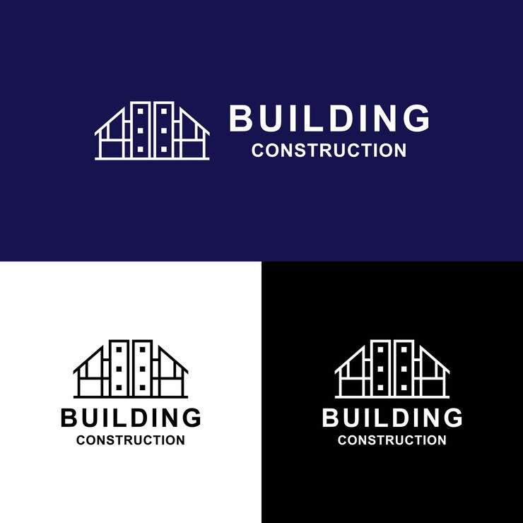 Ilustración vectorial del diseño gráfico del logotipo del edificio