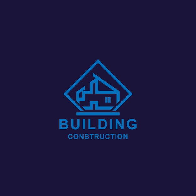 Ilustración vectorial del diseño gráfico del logotipo del edificio