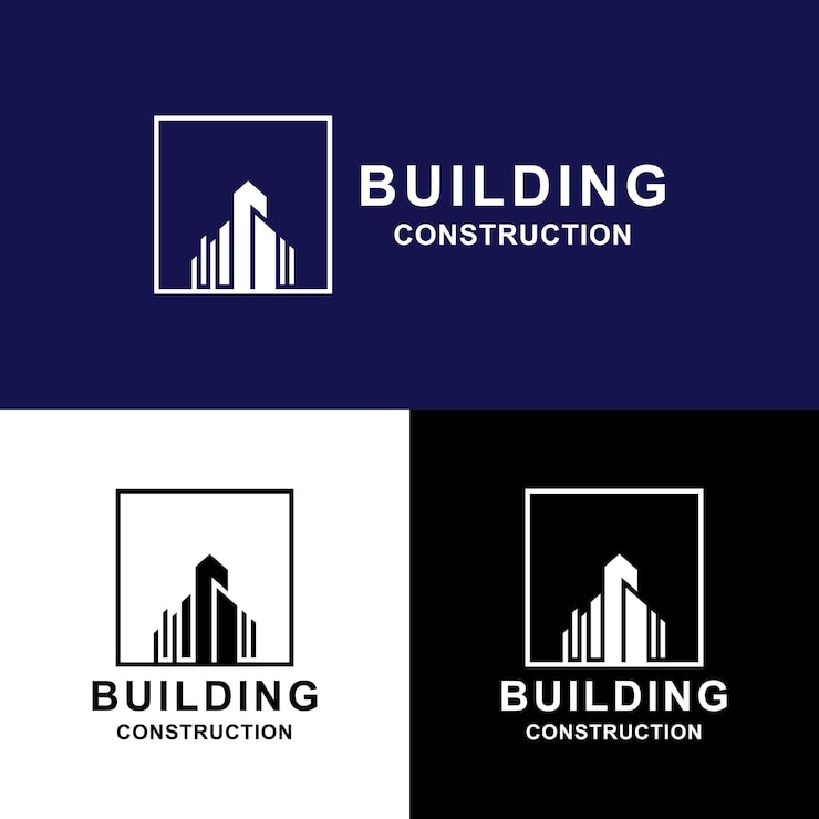 Ilustración vectorial del diseño gráfico del logotipo del edificio