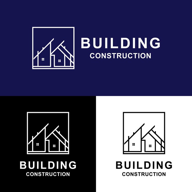 Ilustración vectorial del diseño gráfico del logotipo del edificio
