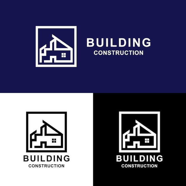 Ilustración vectorial del diseño gráfico del logotipo del edificio