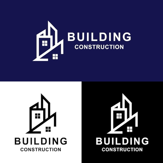 Ilustración vectorial del diseño gráfico del logotipo del edificio