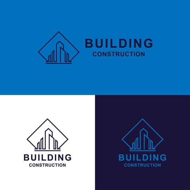 Ilustración vectorial del diseño gráfico del logotipo del edificio