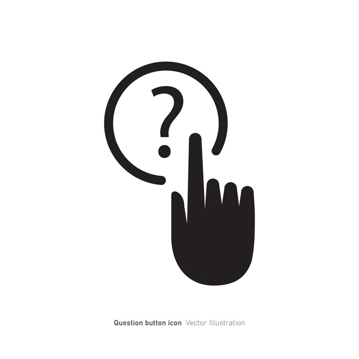 Vector ilustración vectorial del diseño del icono del botón de pregunta