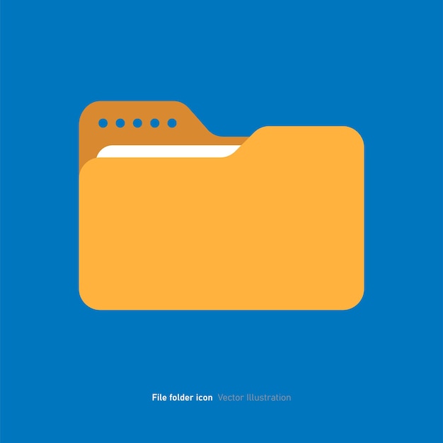 Ilustración vectorial del diseño del icono de la carpeta de archivos