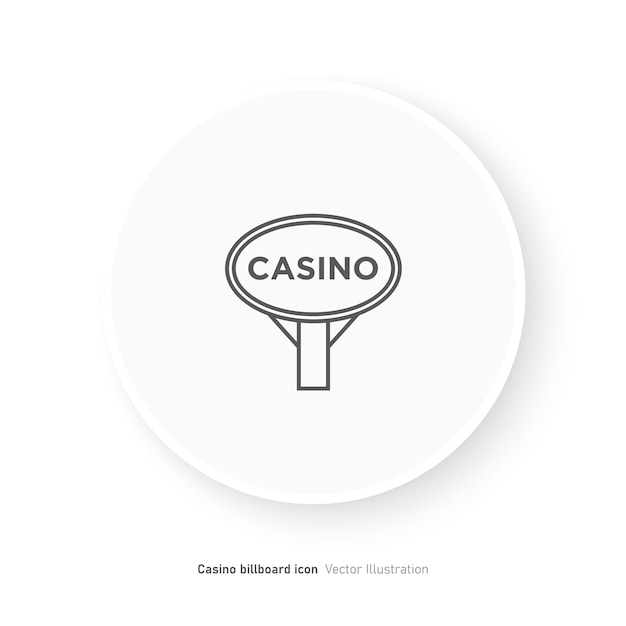 Ilustración vectorial del diseño del icono de la cartelera del casino