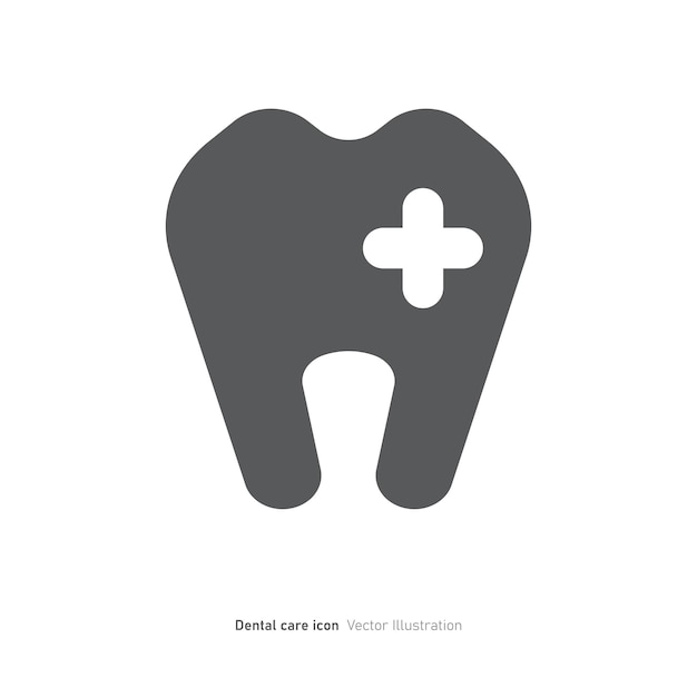 Ilustración vectorial del diseño del icono de cuidado dental