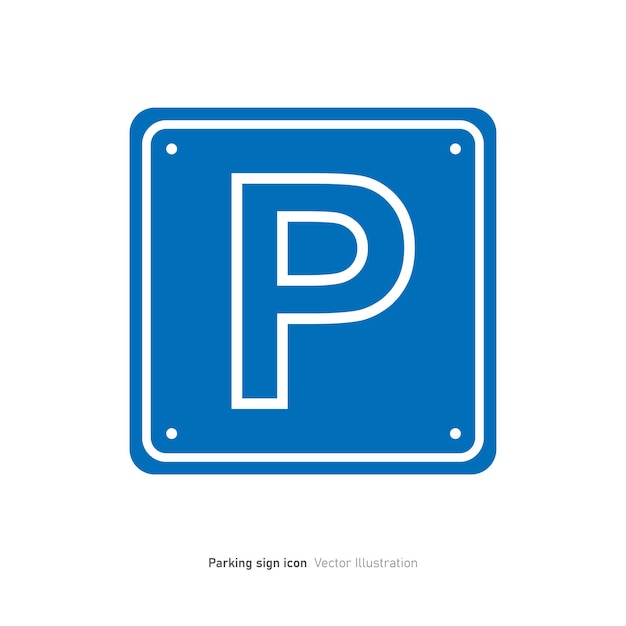 Ilustración vectorial del diseño del icono de estacionamiento