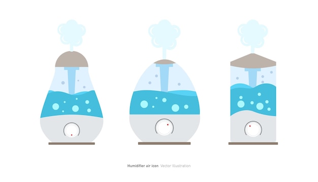 Ilustración vectorial del diseño del icono del humidificador de aire