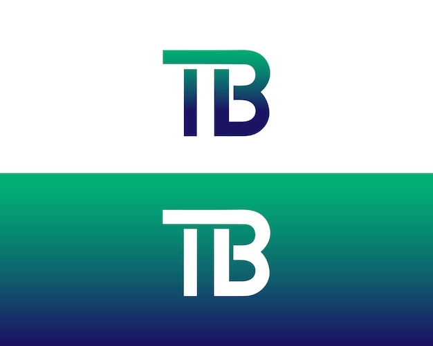 Ilustración vectorial del diseño del icono de la letra inicial del logotipo de TB