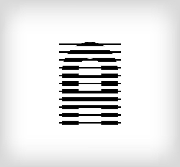 Una ilustración vectorial del diseño del icono de la letra del logotipo Una letra formada por una combinación de líneas