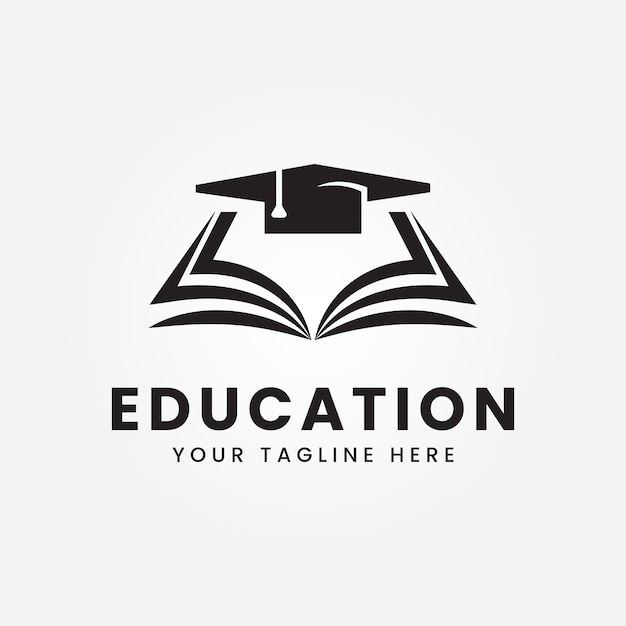 Ilustración vectorial del diseño del icono del logotipo de la educación