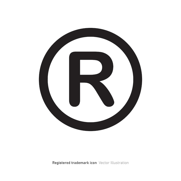 Vector ilustración vectorial del diseño del icono de la marca registrada