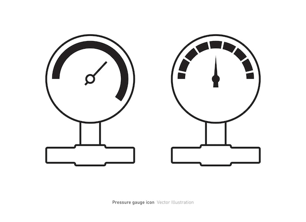 Ilustración vectorial del diseño del icono del medidor de presión