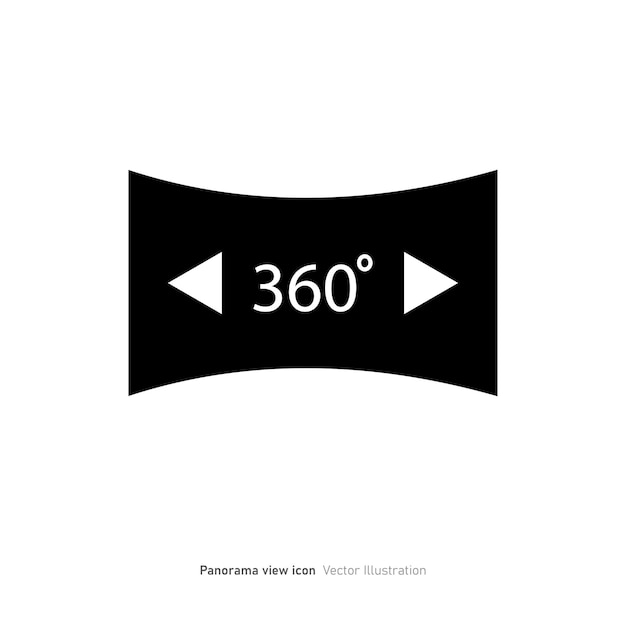 Ilustración vectorial del diseño del icono en el modo de vista panorámica