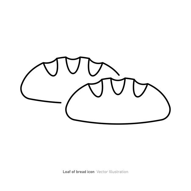 Ilustración vectorial del diseño del icono del pan