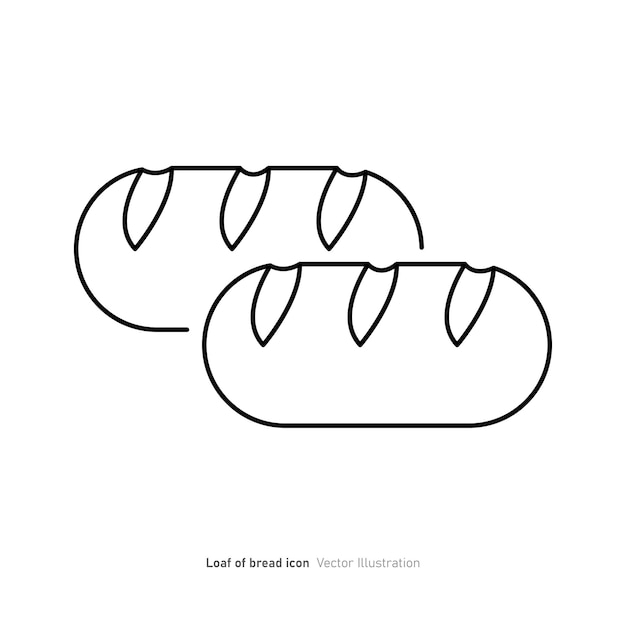 Ilustración vectorial del diseño del icono del pan