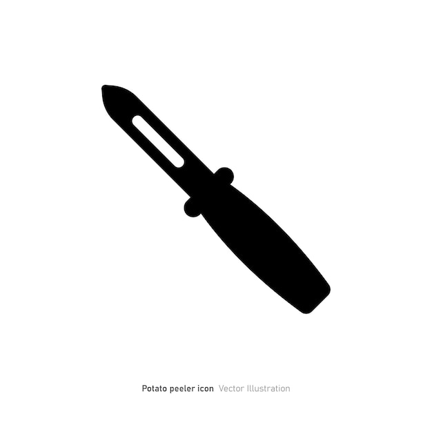 Ilustración vectorial del diseño del icono del pelador de patatas