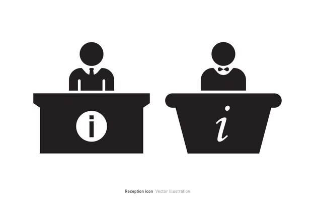 Ilustración vectorial del diseño del icono de recepción