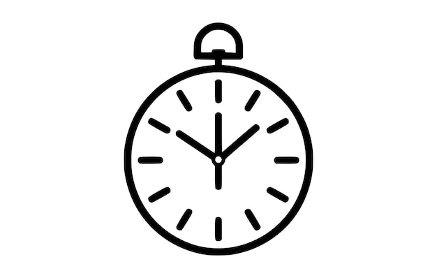 Ilustración vectorial del diseño del icono del reloj