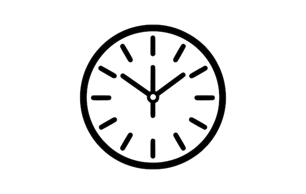 Ilustración vectorial del diseño del icono del reloj