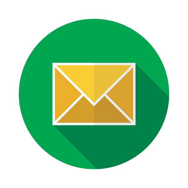 Ilustración vectorial del diseño del icono del sobre de la carta