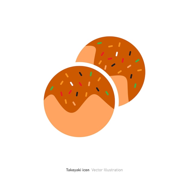 Ilustración vectorial del diseño del icono de Takoyaki