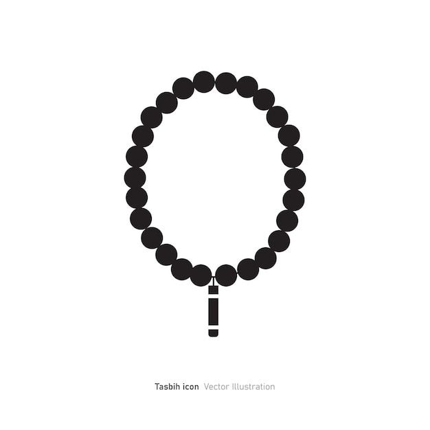 Ilustración vectorial del diseño del icono de Tasbih