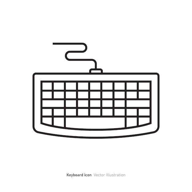 Vector ilustración vectorial del diseño del icono del teclado