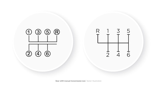 Ilustración vectorial del diseño del icono de la transmisión manual