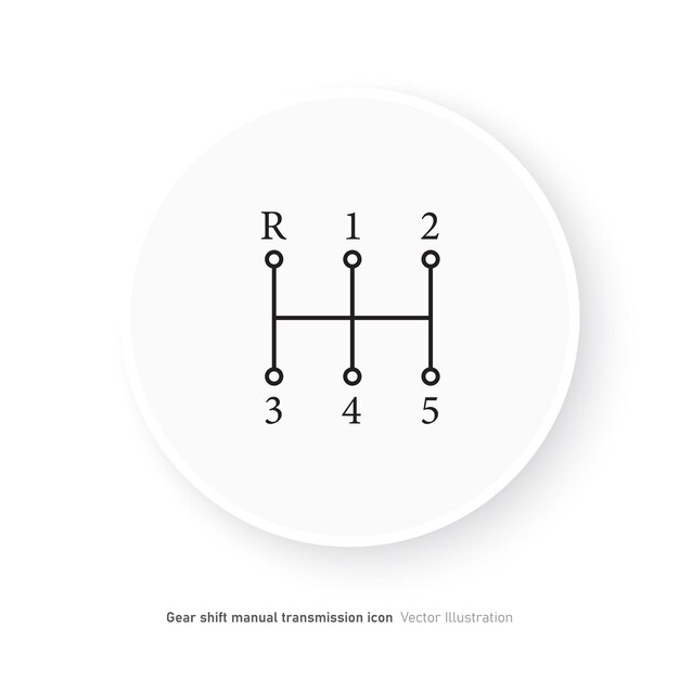 Ilustración vectorial del diseño del icono de la transmisión manual